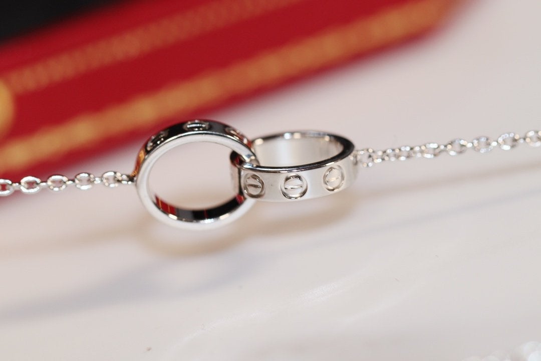 [：Polaidi Jewelry]LOVE NECKLACE ピンクゴールド＆シルバー