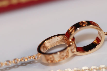 [：Polaidi Jewelry]LOVE NECKLACE ピンクゴールド＆シルバー