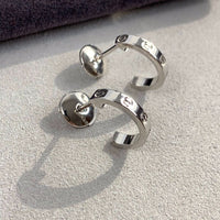 [Perlaura Jewelry ]LOVE EARRINGS 2.65MM SILVER