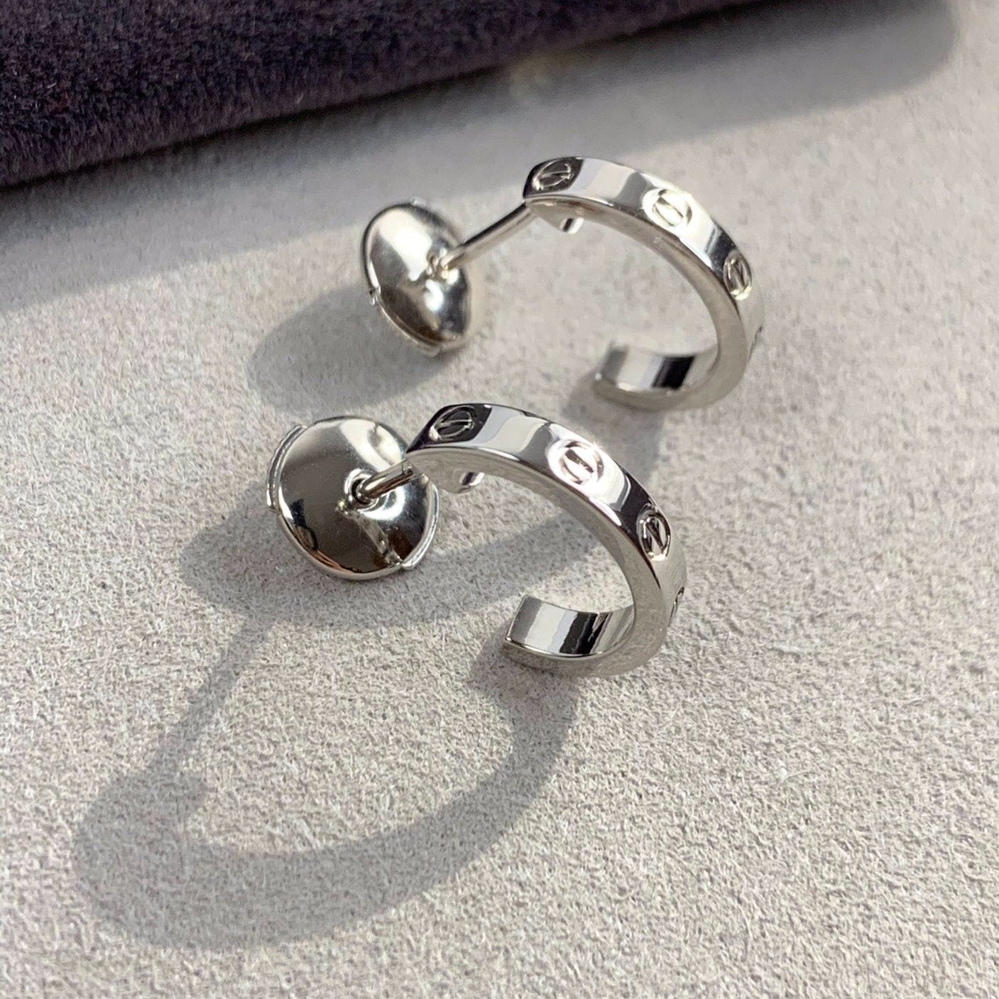 [Polaidi Jewelry]LOVE EARRINGS 2.65MM SILVER