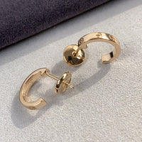 [Perlaura Jewelry ]LOVE EARRINGS 2.65MM PINK GOLD