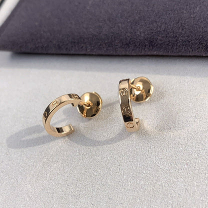 [Polaidi Jewelry]LOVE EARRINGS 2.65MM PINK GOLD