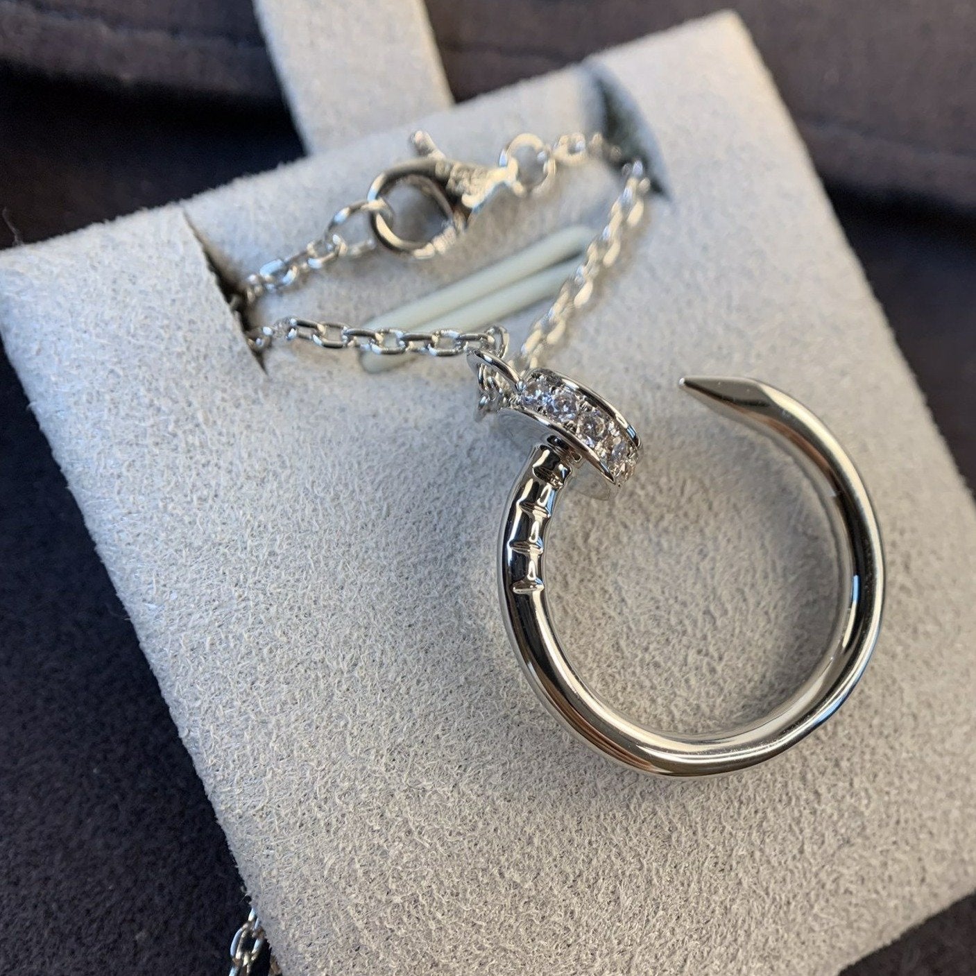 [：Polaidi Jewelry]JUSTE NECKLACE SILVER DIAMONDS