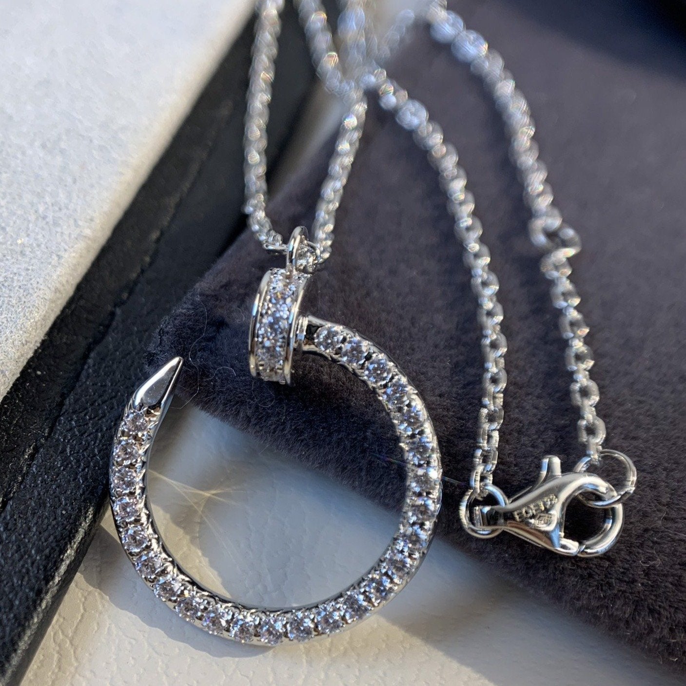 [：Polaidi Jewelry]JUSTE NECKLACE SILVER DIAMONDS