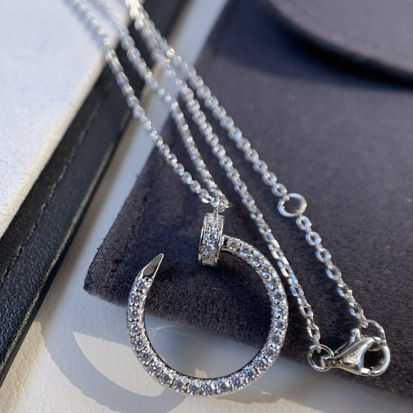 [：Polaidi Jewelry]JUSTE NECKLACE SILVER DIAMONDS