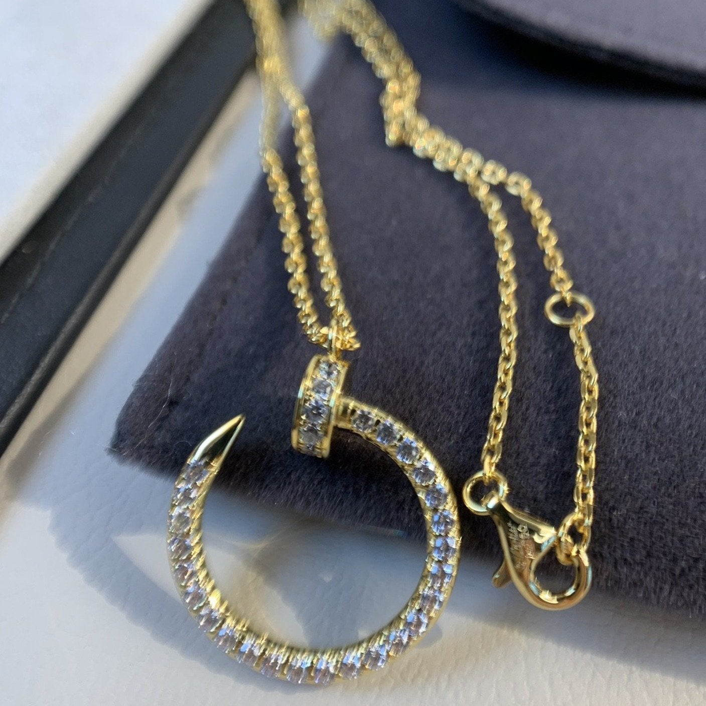 [Polaidi Jewelry]JUSTE NECKLACE GOLD DIAMONDS