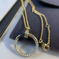 [Perlaura Jewelry ]JUSTE NECKLACE GOLD DIAMONDS