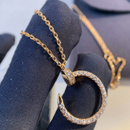 [Polaidi Jewelry]JUSTE NECKLACE PINK GOLD DIAMONDS