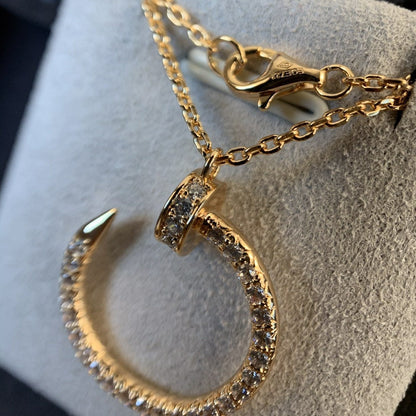 [：Polaidi Jewelry]ジュスト アン クル ネックレス ピンクゴールド ダイヤモンド
