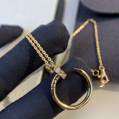 [：Polaidi Jewelry]ジュスト アン クル ネックレス ピンクゴールド ダイヤモンド