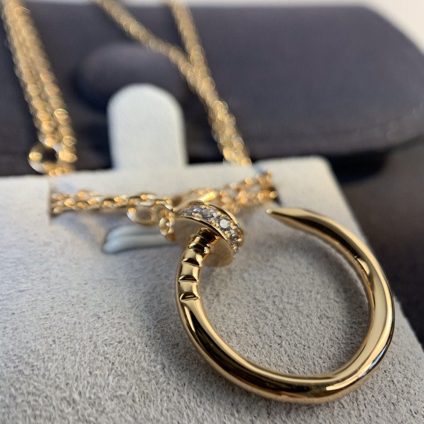 [Polaidi Jewelry]JUSTE NECKLACE PINK GOLD DIAMONDS