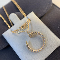 [Perlaura Jewelry ]JUSTE NECKLACE PINK GOLD DIAMONDS