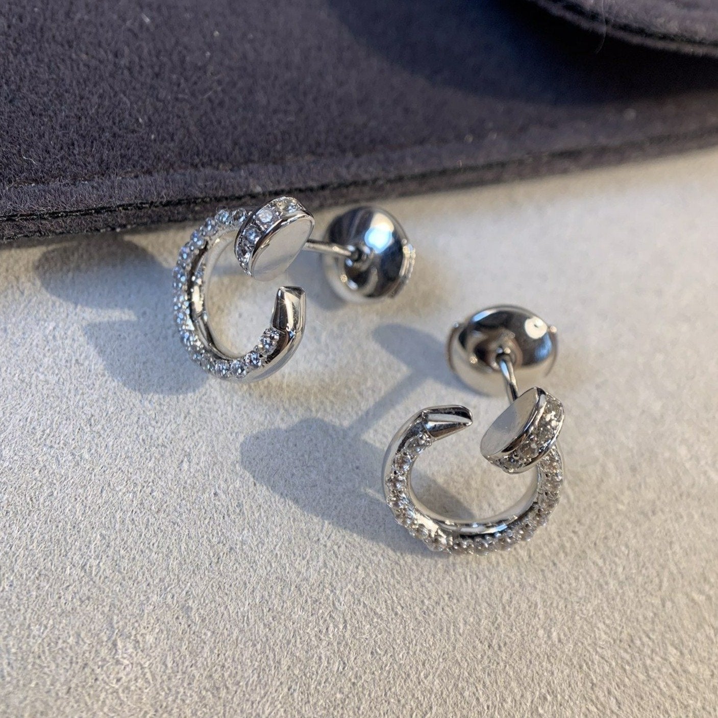 [：Polaidi Jewelry]ジュストピアス シルバーダイヤモンド