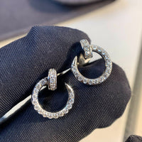 [Perlaura Jewelry ]JUSTE EARRINGS SILVER DIAMONDS
