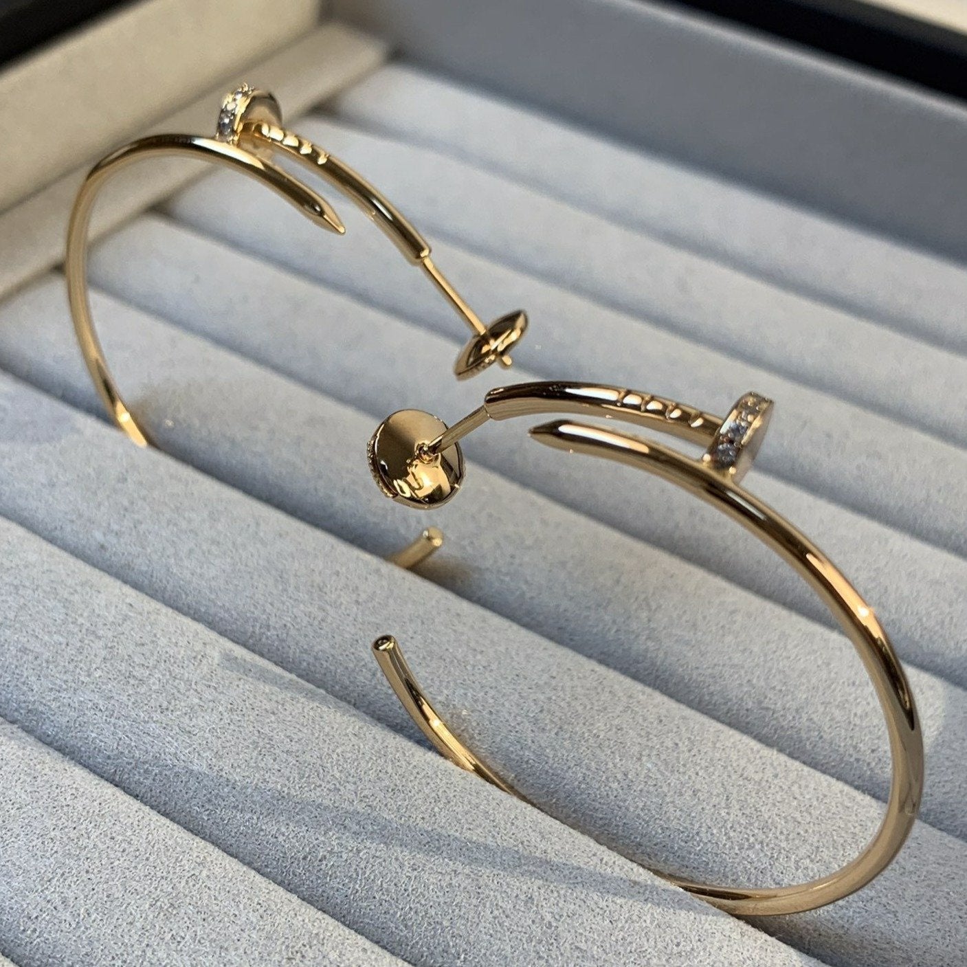 [：Polaidi Jewelry]ジュスト イヤリング ゴールド ダイヤモンド 1.8MM
