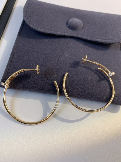 [Polaidi Jewelry]JUSTE EARRINGS GOLD DIAMONDS 1.8MM