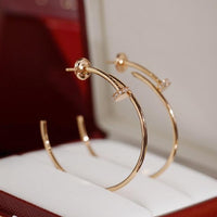 [Perlaura Jewelry ]JUSTE EARRINGS DIAMONDS 1.8MM