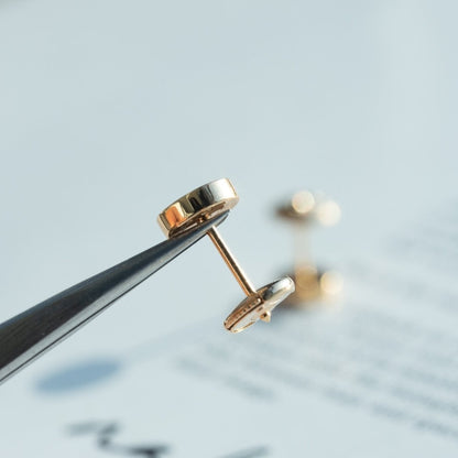[Polaidi Jewelry]LOVE EARRINGS PINK GOLD 10MM