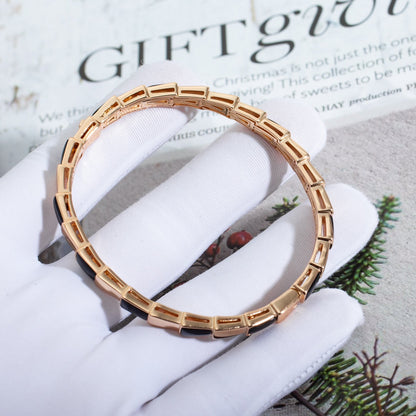 [：Polaidi]SERPENTI BRACELET PINK GOLD ONYX