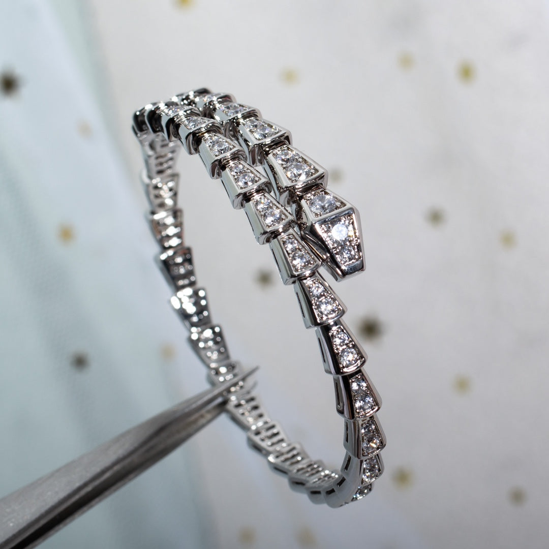 [：Polaidi]SERPENTI BRACELET 6MM SILVER DIAMOND