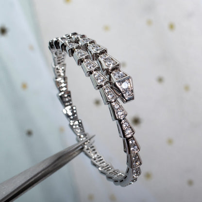 [：Polaidi]SERPENTI BRACELET 6MM SILVER DIAMOND