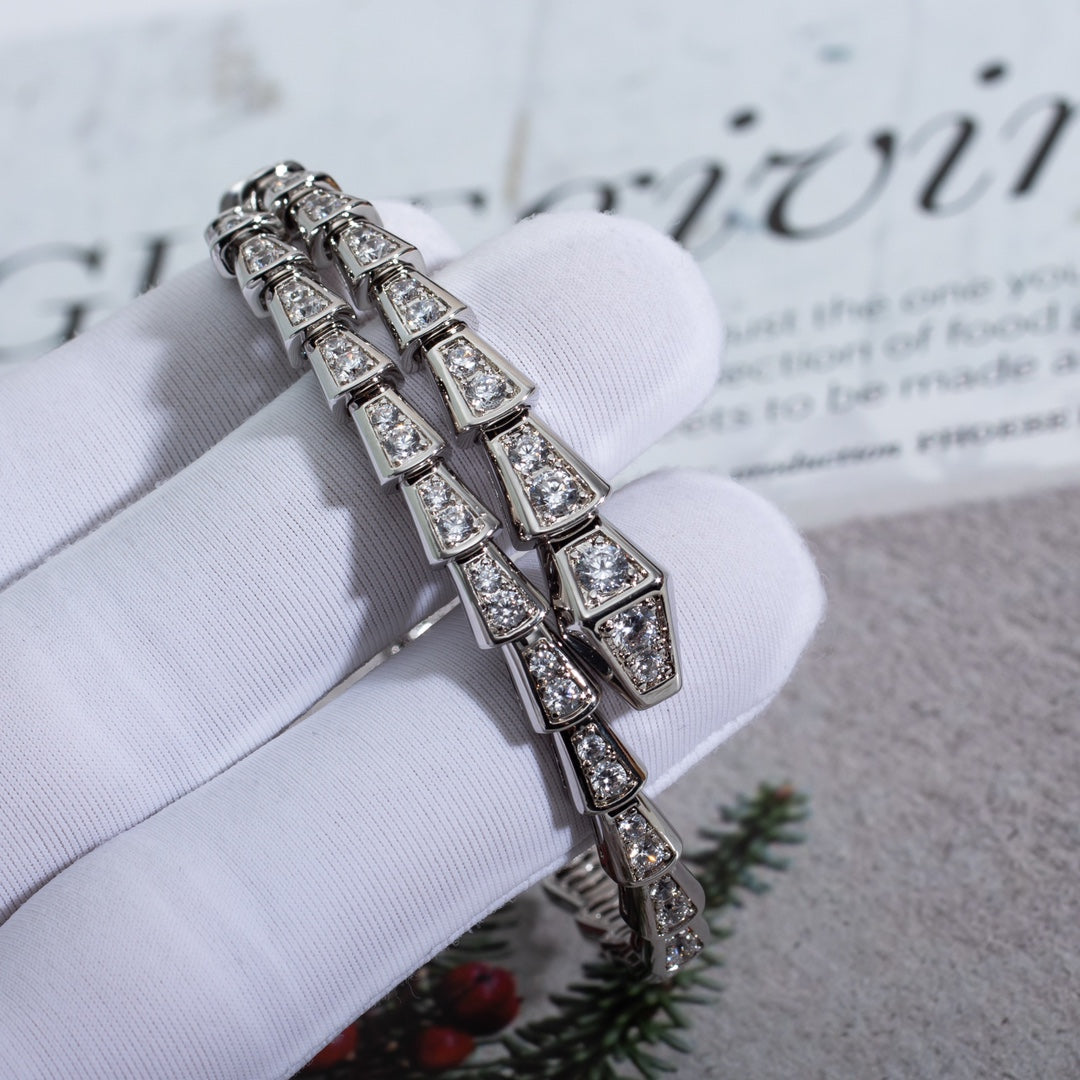 [：Polaidi]SERPENTI BRACELET 6MM SILVER DIAMOND