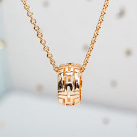 [Perlaura Jewelry ]PARENTESI NECKLACE PINK GOLD