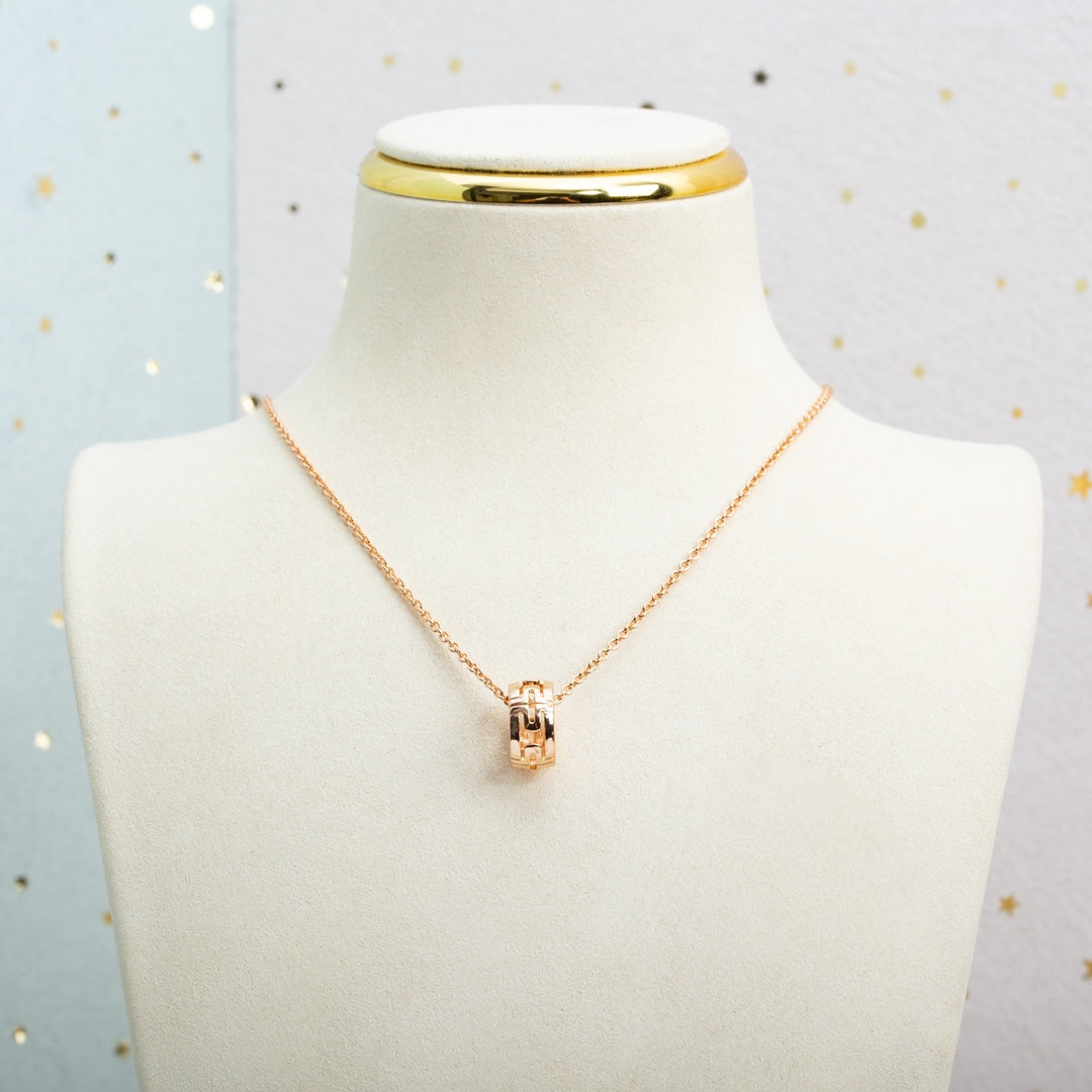 [Polaidi Jewelry]PARENTESI NECKLACE PINK GOLD