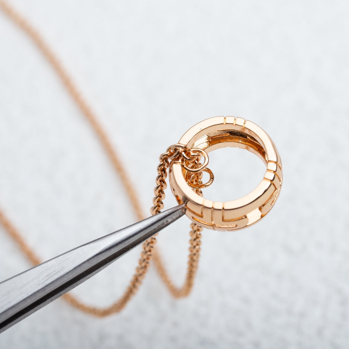 [Polaidi Jewelry]PARENTESI NECKLACE PINK GOLD