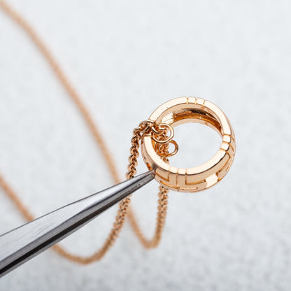 [Polaidi Jewelry]PARENTESI NECKLACE PINK GOLD