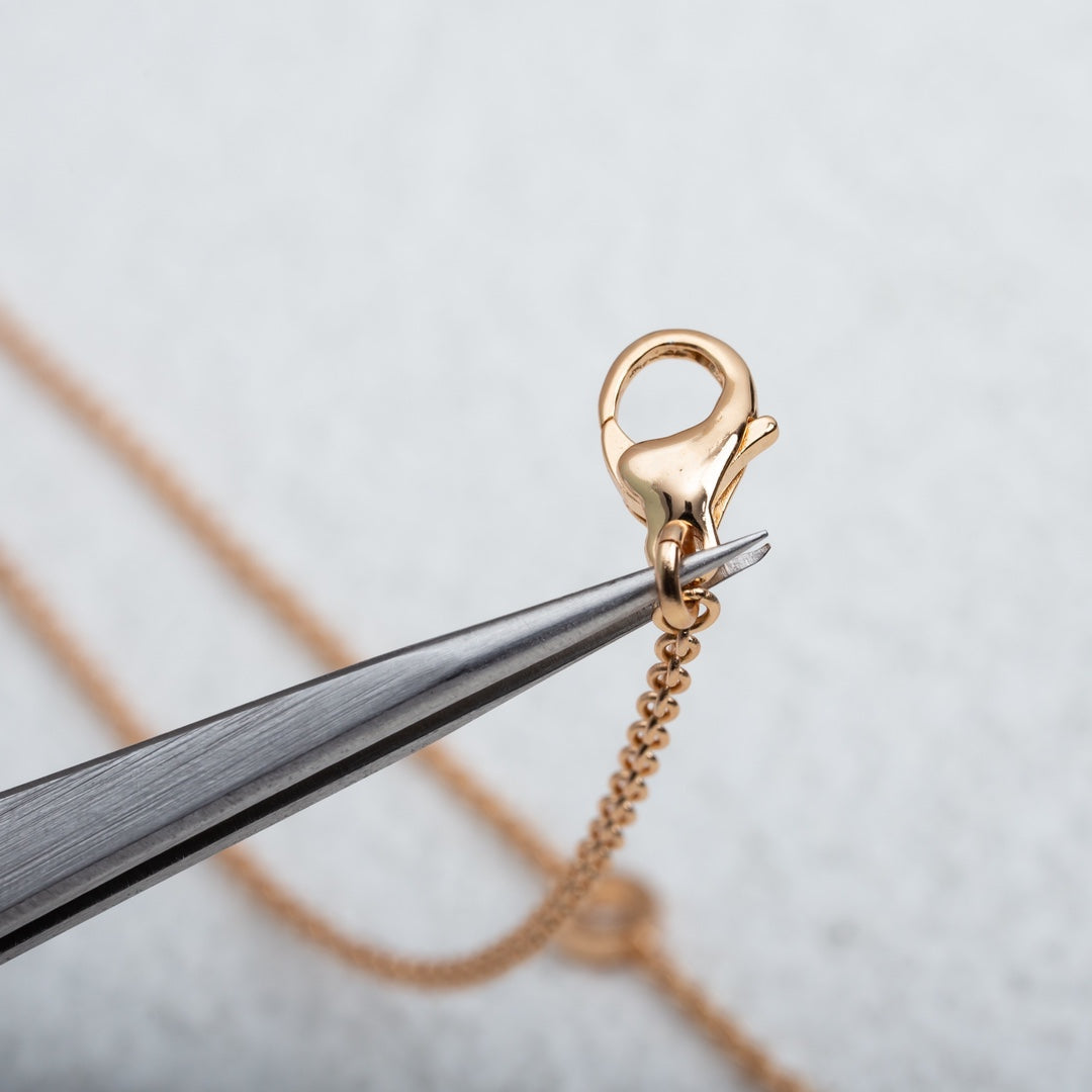 [Polaidi Jewelry]PARENTESI NECKLACE PINK GOLD