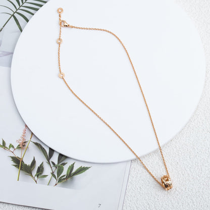 [Polaidi Jewelry]PARENTESI NECKLACE PINK GOLD