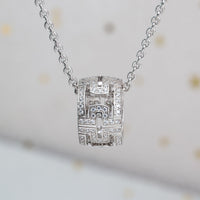 [Perlaura Jewelry ]PARENTESI NECKLACE SILVER DIAMOND