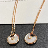 [Perlaura Jewelry ]AMULETTE ROSE GOLD MOP NECKLACE