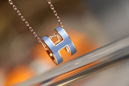 [：Polaidi Jewelry]POP H PEDANT PINK GOLD