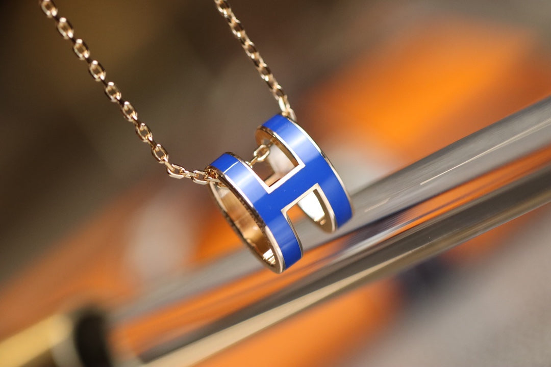 [：Polaidi Jewelry]POP H PEDANT PINK GOLD