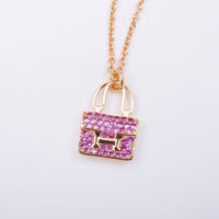 [Perlaura Jewelry ]CONSTANCE PEDANT PURPLE DIAMOND NECKLACE
