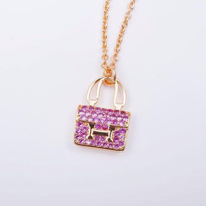 [：Polaidi Jewelry]コンスタンスペンダント パープルダイヤモンドネックレス