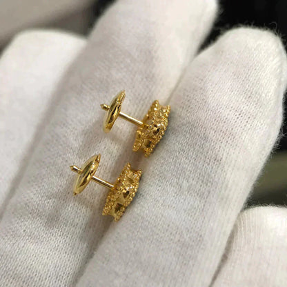 [：Polaidi Jewelry]CLOVER MINI 9.5MM MALACHITE  EARRINGS