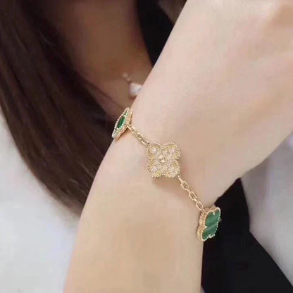 [Polaidi Jewelry] CLOVER 5 MOTIF マラカイトブレスレットコレクション