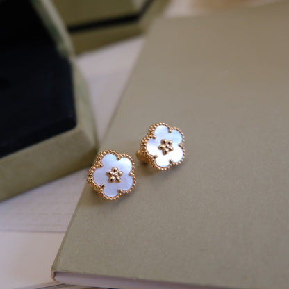 [Polaidi Jewelry]LUCKY WHITE MOP EARRINGS