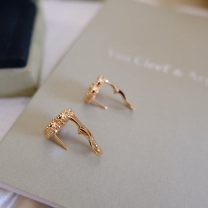 [：Polaidi Jewelry]LUCKY ピンクゴールド ホワイトマザーオブパールピアス