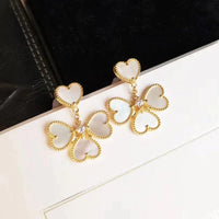 [Perlaura Jewelry ]CLOVER SWEET WHITE MOP EARRINGS