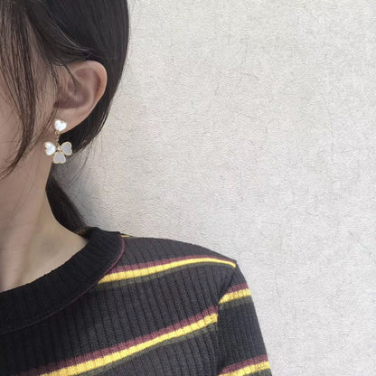 [Polaidi Jewelry]CLOVER SWEET WHITE MOP EARRINGS