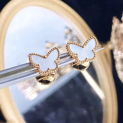 [：Polaidi Jewelry]スイートバタフライ MOPイヤースタッズ