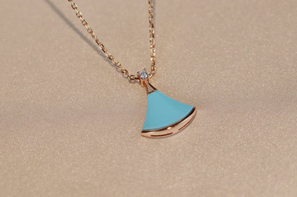 [Polaidi Jewelry]DREAM NECKLACE TURQUOISE PINK GOLD