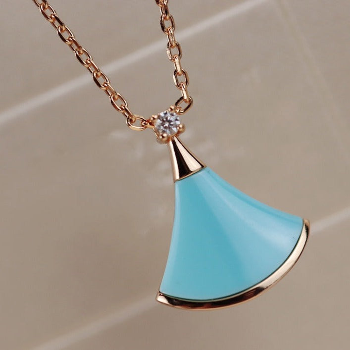 [Polaidi Jewelry]DREAM NECKLACE TURQUOISE PINK GOLD