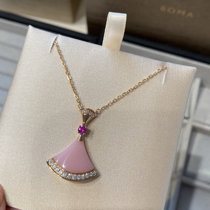 [Polaidi Jewelry]DREAM NECKLACE PINK OPAL