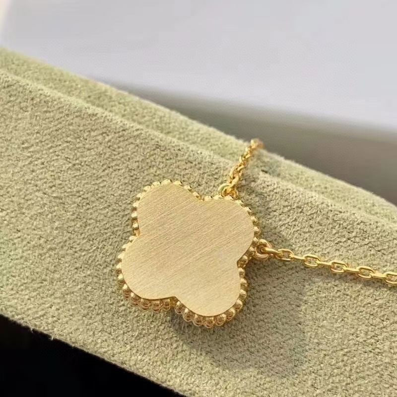 [Polaidi Jewelry]CLOVER 15MM DIAMOND TURQUOISE NECKLACE