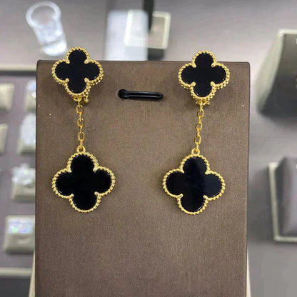 [：Polaidi Jewelry]CLOVER 2 MOTIFS  EARRINGS (MULTIPLE CHOICESC